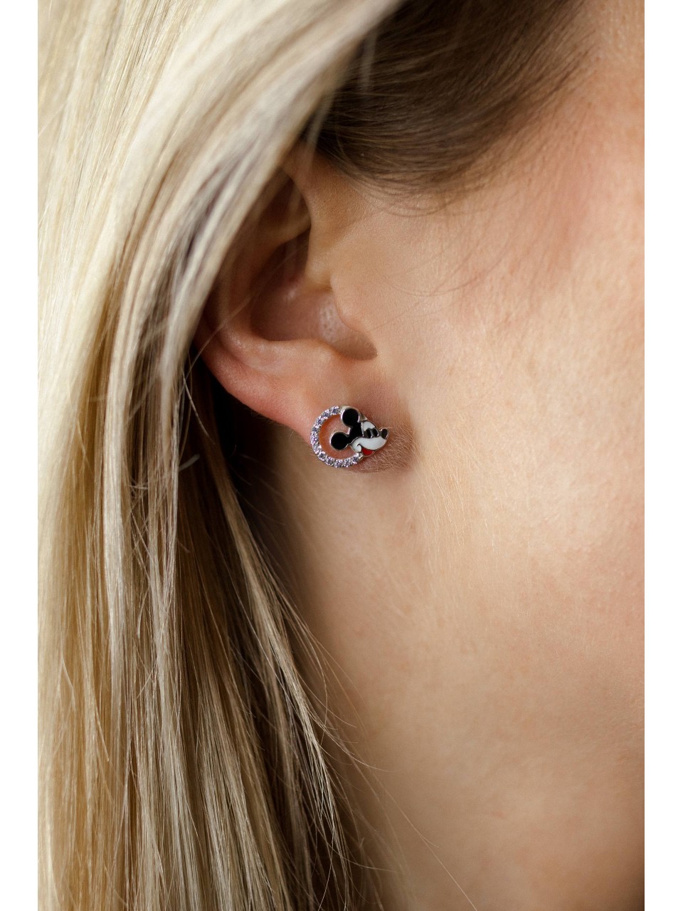 Срібні дитячі сережки Мікімаус