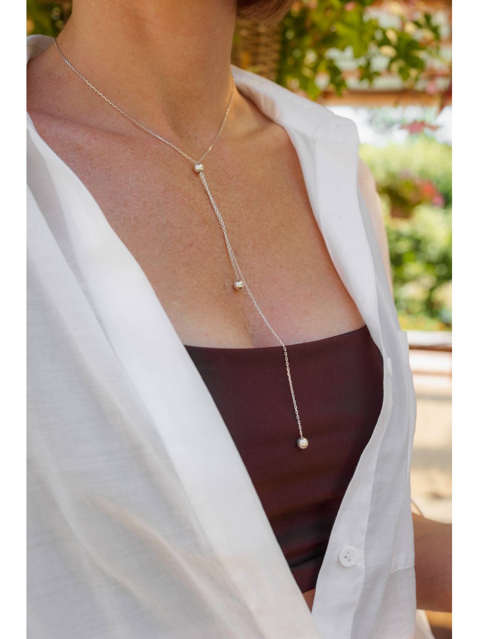 Кольє трансформер Кульки на два ланцюжка 2321-3 Кольє трансформер Кульки на два ланцюжка 2321-3